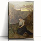 Realism Art Print of Woman in Cemetery - Detailed Classical Realism Canvas