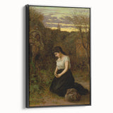Realism Art Print of Woman in Cemetery - Detailed Classical Realism Canvas