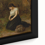 Realism Art Print of Woman in Cemetery - Detailed Classical Realism Canvas