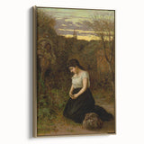 Realism Art Print of Woman in Cemetery - Detailed Classical Realism Canvas