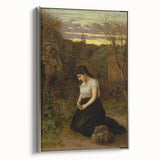 Realism Art Print of Woman in Cemetery - Detailed Classical Realism Canvas
