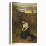 Realism Art Print of Woman in Cemetery - Detailed Classical Realism Canvas