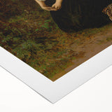 Realism Art Print of Woman in Cemetery - Detailed Classical Realism Canvas