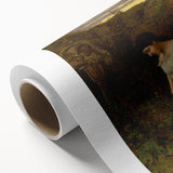 Realism Art Print of Woman in Cemetery - Detailed Classical Realism Canvas