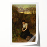 Realism Art Print of Woman in Cemetery - Detailed Classical Realism Canvas