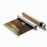 Realism Art Print of Woman in Cemetery - Detailed Classical Realism Canvas