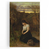 Realism Art Print of Woman in Cemetery - Detailed Classical Realism Canvas