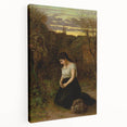 Realism Art Print of Woman in Cemetery - Detailed Classical Realism Canvas