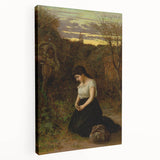 Realism Art Print of Woman in Cemetery - Detailed Classical Realism Canvas