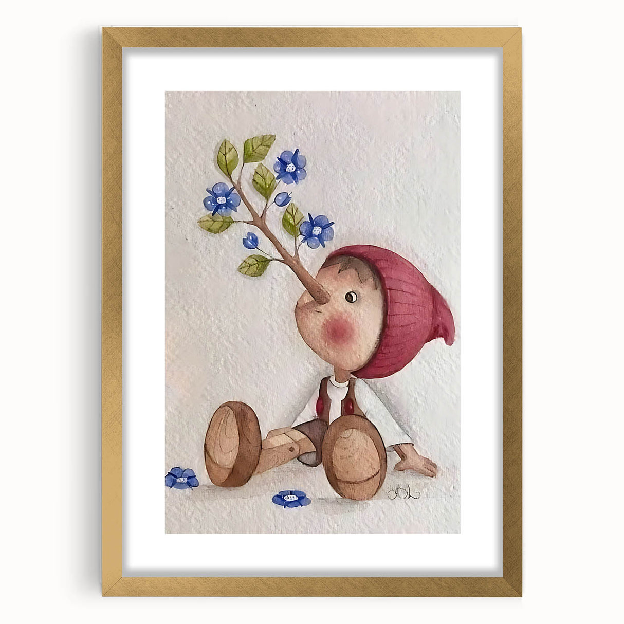 Pinocchio Boys Room Wall Art – Whimsical Kids Wall Art Print