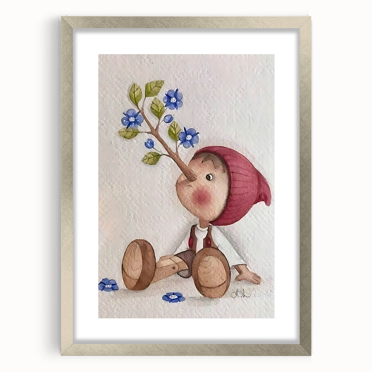 Pinocchio Boys Room Wall Art – Whimsical Kids Wall Art Print