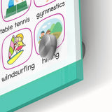 Children's Learning Art Prints - Sports Activity Chart