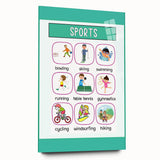 Children's Learning Art Prints - Sports Activity Chart