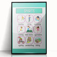 Children's Learning Art Prints - Sports Activity Chart