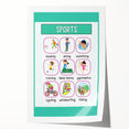 Children's Learning Art Prints - Sports Activity Chart