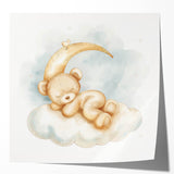 Sleepy Bear - Kids Room Wall Art Canvas and Framed Options