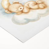 Sleepy Bear - Kids Room Wall Art Canvas and Framed Options