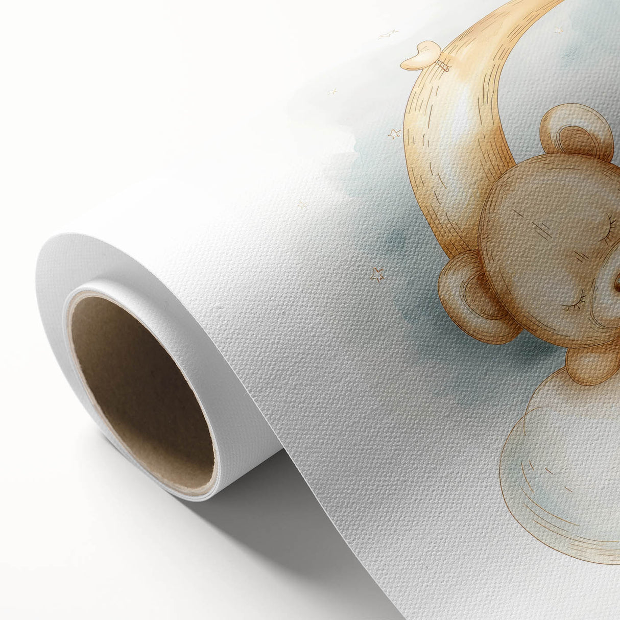 Sleepy Bear - Kids Room Wall Art Canvas and Framed Options