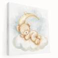 Sleepy Bear - Kids Room Wall Art Canvas and Framed Options