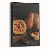 Black and white framed canvas featuring a vintage landscape painting, ideal for bedroom wall decor.