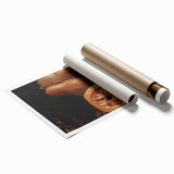 Extra large rolled print featuring a fall-themed floral design in warm autumn hues.