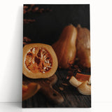 Large black and white stretched canvas featuring a minimalist autumn tree, ideal for kitchen wall art or bedroom ambiance.