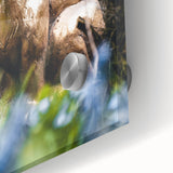 Large abstract wall art in pastel shades on acrylic glass, featuring mid-century modernist style.