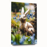 Large abstract wall art on acrylic glass depicting vibrant spring colors, ideal for bedroom or dining room decor.