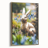 Framed canvas depicting a vintage landscape with gold accents, ideal for bedroom wall art.