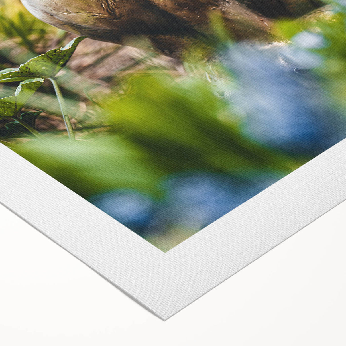 Art deco poster featuring a stylized spring scene in pastel shades on rolled canvas, suitable for dining room walls.