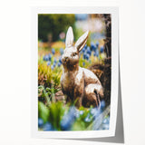 Spring-themed floral art on rolled canvas, featuring soft pink and green tones, ideal for dining room decor.