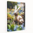 Large abstract spring-themed art on stretched canvas with vibrant green and yellow tones, ideal for kitchen wall decor.