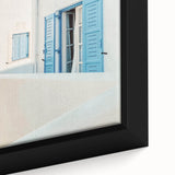 Close-up of extra large black wall art featuring a colorful, textured abstract design on framed canvas.