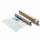 Extra large rolled canvas print featuring a vibrant floral design in summer colors, ideal for classy bathroom wall art.