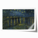 Rolled canvas print of Van Gogh-inspired floral art in vibrant hues, suitable for art wall dining room or bathroom.