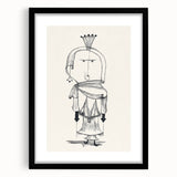 Witch with a Comb Wall Art - Abstract Minimalist Print by Paul Klee