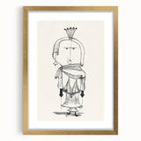 Witch with a Comb Wall Art - Abstract Minimalist Print by Paul Klee