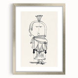Witch with a Comb Wall Art - Abstract Minimalist Print by Paul Klee
