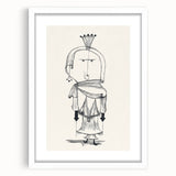 Witch with a Comb Wall Art - Abstract Minimalist Print by Paul Klee