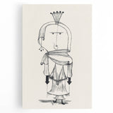 Witch with a Comb Wall Art - Abstract Minimalist Print by Paul Klee