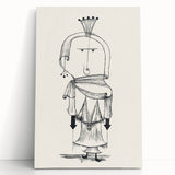 Witch with a Comb Wall Art - Abstract Minimalist Print by Paul Klee