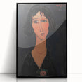 Abstract Modern Portrait - Modigliani Inspired Modern Wall Art Print