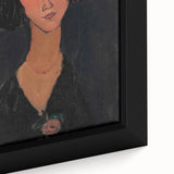 Abstract Modern Portrait - Modigliani Inspired Modern Wall Art Print