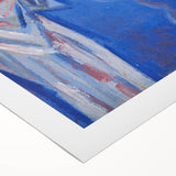 Modern Abstract Madonna - Blue Contemporary Wall Art for Home Decor