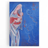Modern Abstract Madonna - Blue Contemporary Wall Art for Home Decor