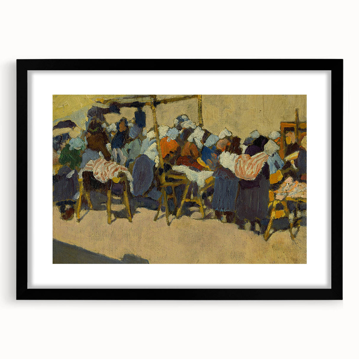 Abstract Market Scene - Modern Wall Art in Minimalist Contemporary Style