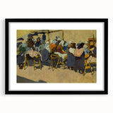 Abstract Market Scene - Modern Wall Art in Minimalist Contemporary Style