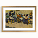 Abstract Market Scene - Modern Wall Art in Minimalist Contemporary Style