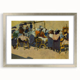Abstract Market Scene - Modern Wall Art in Minimalist Contemporary Style