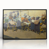 Abstract Market Scene - Modern Wall Art in Minimalist Contemporary Style